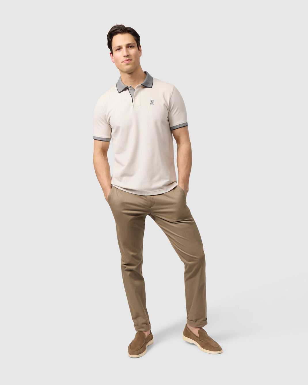 Polos Psycho Bunny Southport Pique Polo Shirt Beige Homme | OWX-59661477